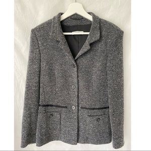Rene Lezard Black Tweed Charcoal/Black Wool Jacket